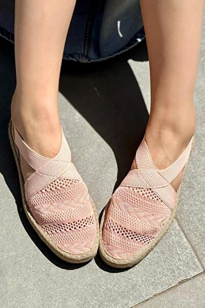 Oksit Femia Women's Knitwear Sandals - Closed Front, Strappy and Straw Look