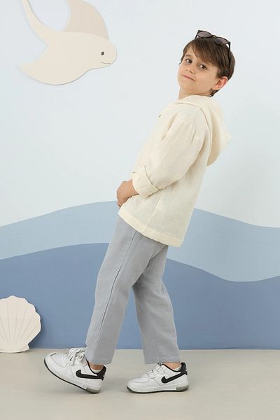 Mioma Kids Hooded Muslin Set Blue