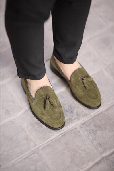 YAREL AYAKKABI Men's Khaki Suede Casual Shoes