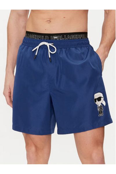 Karl Lagerfeld Pantaloni scurți de plajă pentru bărbați 235M2213 bleumarin