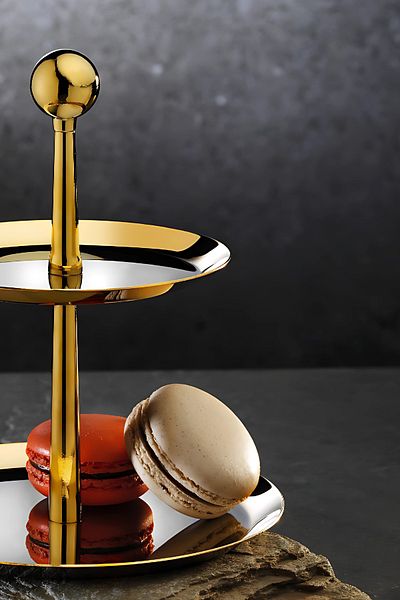 ÖzSa Home Premium 18/10 Stainless Steel Small Storey Presentation Holder 15 cm Standing Presentation Holder