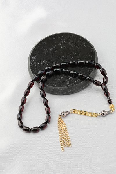 ARURTAKI Men's Gift 33 Fire Amber Prayer Beads