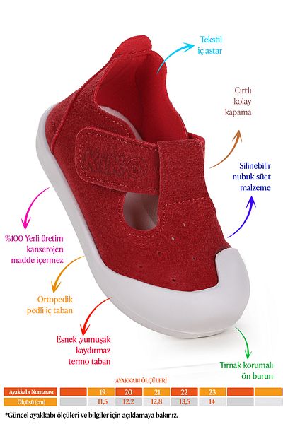 Kiko Kids Elroy Velcro Casual Shoes for Baby Girl - First Step