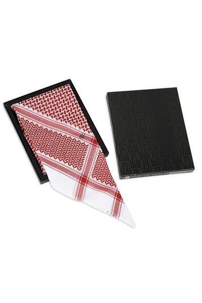 BASEL Light red puzzle shemagh B61