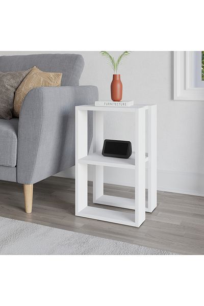 Mourah Home Lonie Modern Nightstand | 2-Tier Side Table for Bedroom & Living Room | Stylish & Multi-Functional