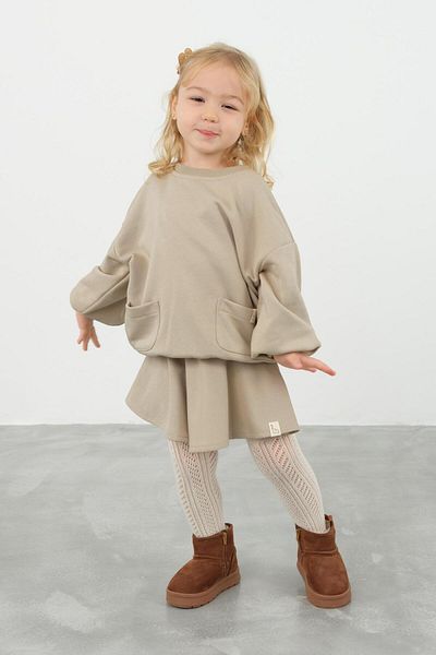 Mioma Kids Skirted Sweat Suit Light Mink
