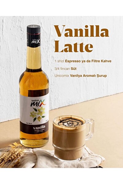 Unicomix Vanilya Şurubu 700 ml Cam Şişe
