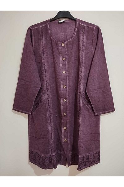 anne moda ankara authentic, 100% Pure cotton, grinded, lycra free, long sleeved tunic with 2 pockets, lace
