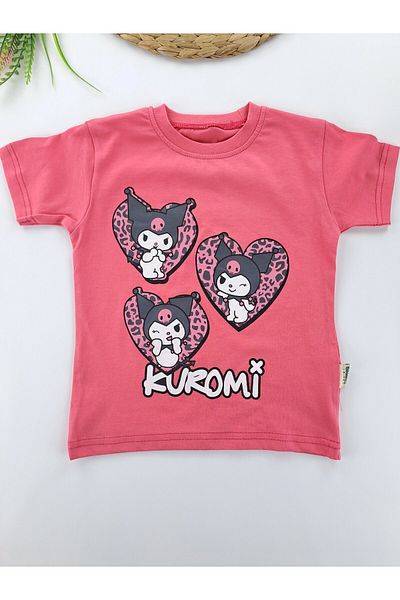 Butik Girl's Kuromi Printed Summer Shorts T-Shirt Set of Two
