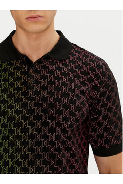Karl Lagerfeld Men's Polo 745401 552235 Black
