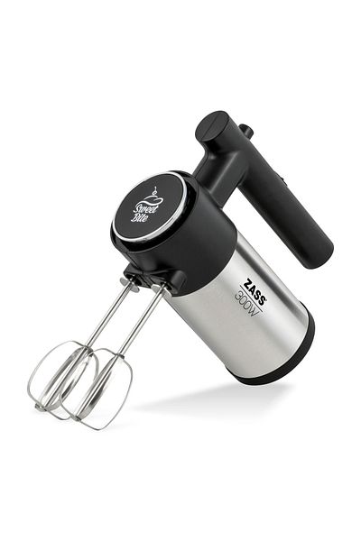 Zass Hand mixer Zass ZHM 08 BLACK, 300W, 5 speeds and turbo function, Low speed start function