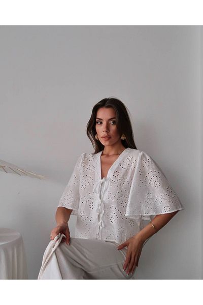 AÈC PRIVÈ Women's High Quality Brode Kimona Shirt 777