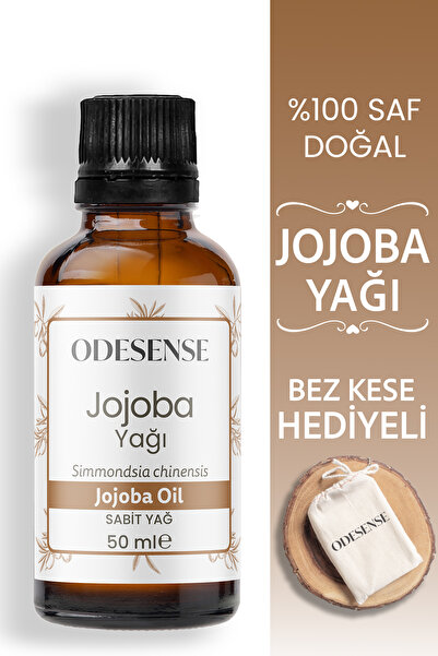 ODESENSE Jojoba Yağı 50 ml Soğuk Sıkım %100 Doğal Ve Saf Cilt Ve Saç Bakım Ya...