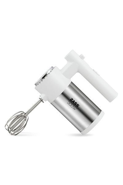 Zass Mixer de mână ZHM 08 ALB, 300W, 5 viteze și funcție turbo, funcție de pornire la viteză mică