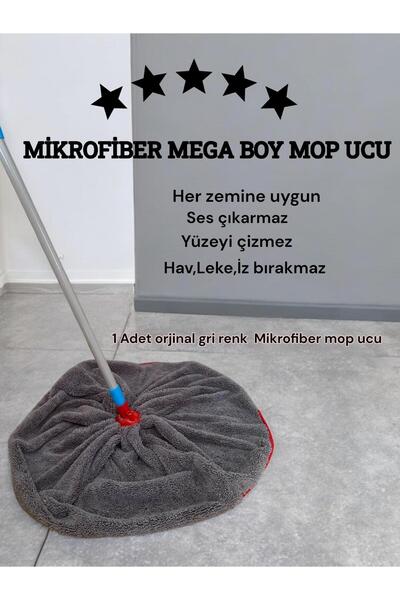 Manosta ( 1 Adet ) Gri Renk Mikrofiber Mega Boy Paspas - Mop Yedek Ucu Arkası...