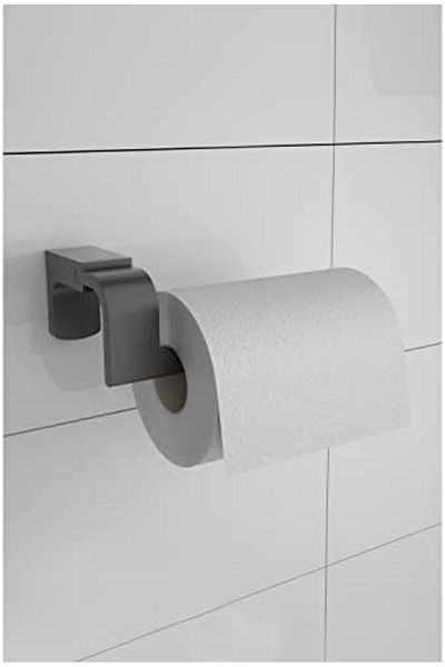 STOREMAX SRT Bathroom F1 Model Stainless Black شماعة ورق التواليت، حامل ورق التواليت، المرحاض