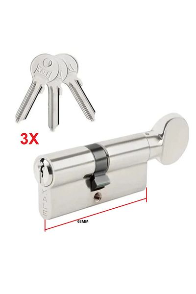 KALE Steel Door Belly Lock Barrel with 3 Keys 68mm Lock Mortise Lock Outside Door Latched Cerman Barrel