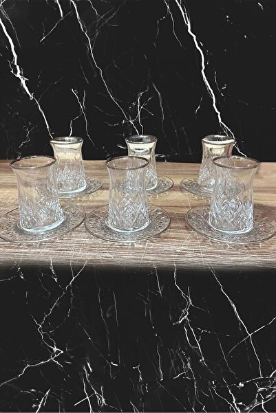 Paşabahçe 12 Parça Lara Platin Çay Seti