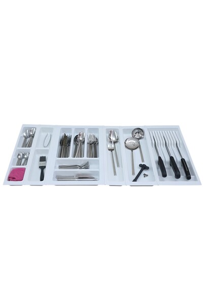 Adilon Çekmece Içi Kaşıklık Ve Bıçaklık Beyaz, 94x48 Yandan Ve Boydan 4,5 Cm Kesilebilir