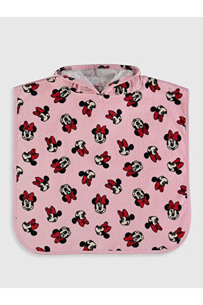 Minnie Mouse Printed 3-5 Years Old Girl Beach Towel Poncho (100% Cotton)