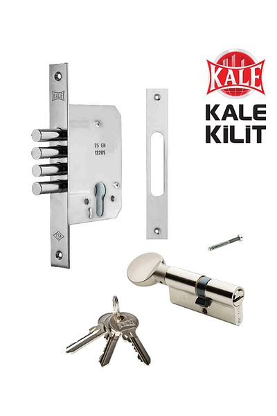 KALE Plus Steel Door Mortise Safety Lock Barrel with 3 Keys 68mm Exterior Door Latch Cerman Barrel with Knob