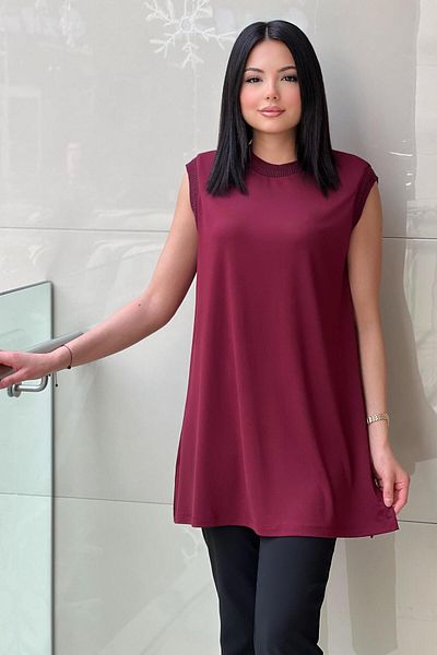 Ghisa Ribbed Sleeveless Tunic with Glitter