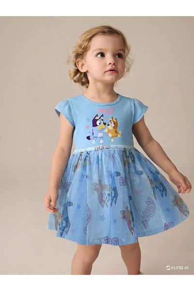 GAist Kids Baby Κοριτσίστικο φόρεμα με μπλε εμπριμέ τούλι