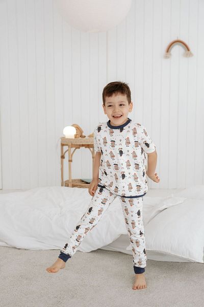 Luna Kids Collection 0.3 Tog Summer Children's Pajama Set - Cute Monsters Patterned