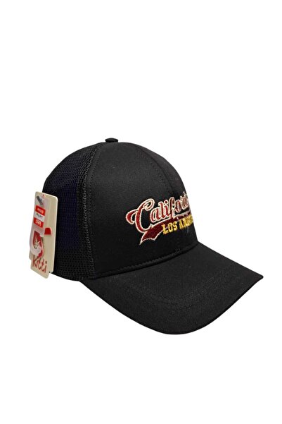 Kitti Spteks Kitti 4-8 Years Old Boy Black Color Printed Figured Summer Hat