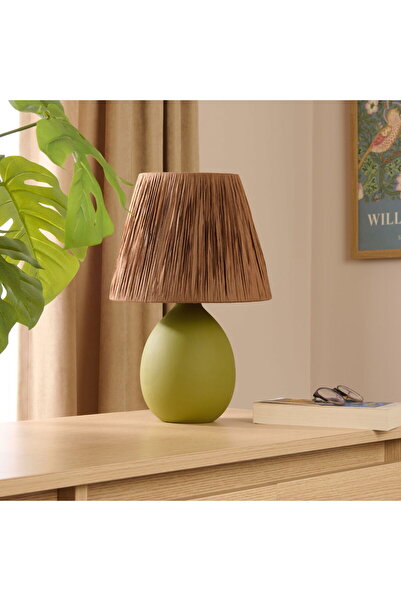 MATMEL Design Rond Ceramic Lampshade - Green / Brown - 37X24X24 cm