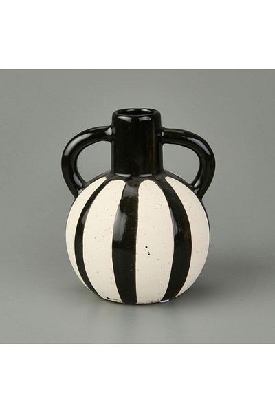 MATMEL Pottery Vase - Black - 20 cm