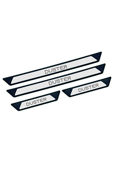 CarEste DUSTER TÜM MODELLER UYUMLU STYLE KAPI EŞİĞİ 4 PARÇA ABS PASLANMAZ ÇELİK