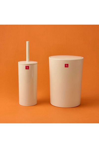 MATMEL Flores 2-Piece Bathroom Set - Beige