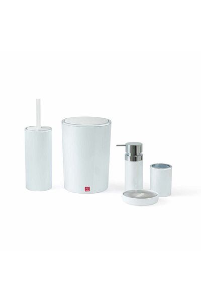 MATMEL Lenox 5-Piece Bathroom Accessory Set - White