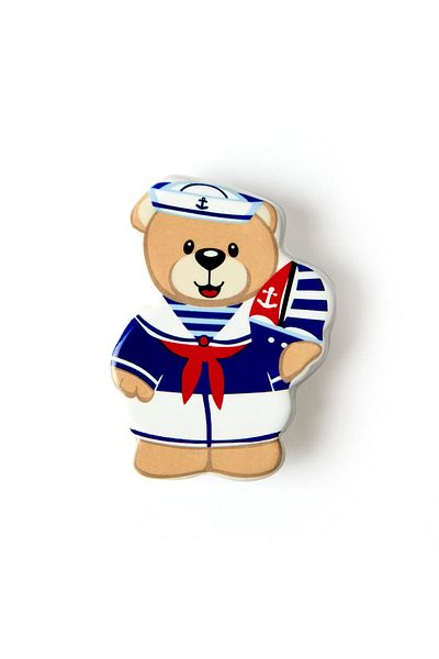 MATMEL Captain Teddy Bear Big Button Handle - Blue / White