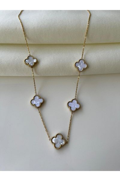 Nilsu Jewellery Accessory Steel Clover Model Necklace
