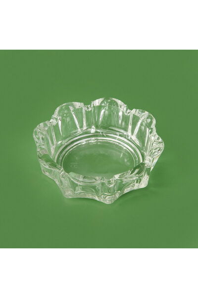 Vidrex Flower Glass Ashtray - Transparent - 10.5 cm