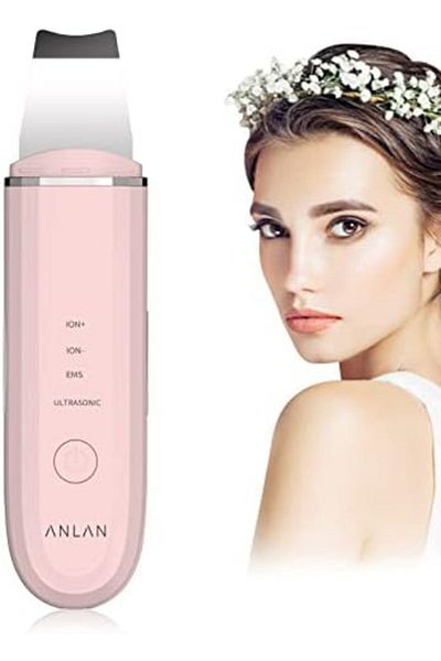 ANLAN Facial Skin Scrubber, ANLAN Ultrasonic Skin Spatula EMS Ion Face Blackhead Remover Face Scraper Pore