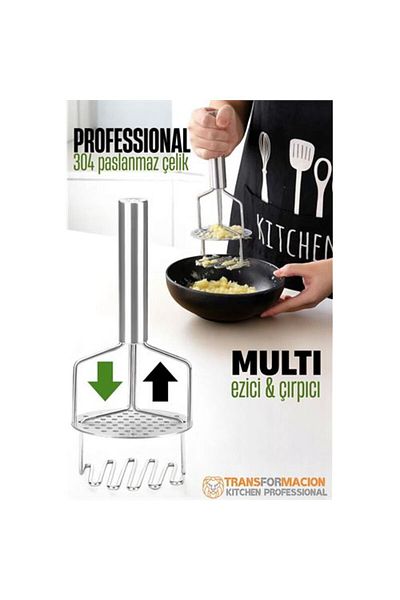 ModaCar Potato Masher Professional 304 Stainless Steel Compression High Pressure Resistant