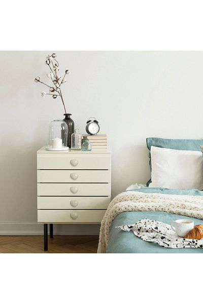 MATMEL Large Heart Button Handle - White