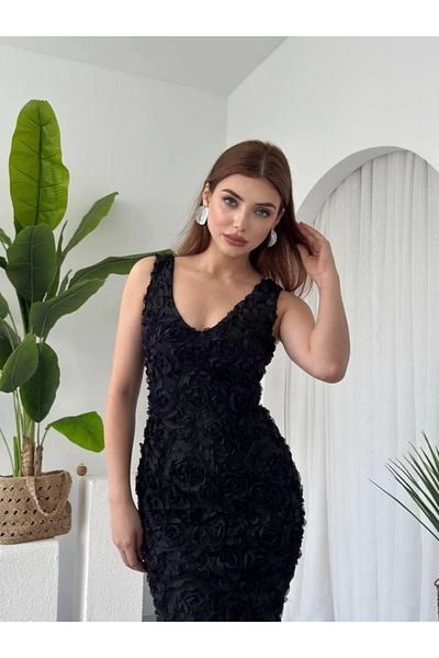 Kaplan Kren Rose Detailed Dress