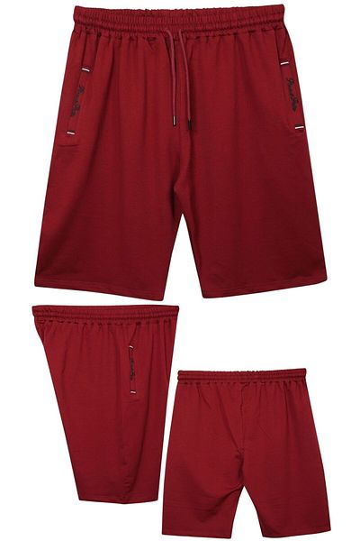 marufshop Ανδρικό σορτς Lycra χτενισμένο βαμβακερό με λεπτομέρεια κεντήματος τσέπες, κατάλληλο για μεγάλο μέγεθος 110 - 155 κιλά