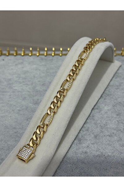 XUPING JEWELRY 18K halkalı taş detaylı gold bileklik paslanmaz kararmaz