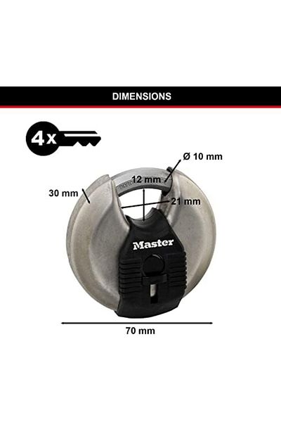 Mu Art Ahşap Mrt Lock Sturdy Disc Padlock, M40Eurt, Storage Units, Garden Sheds, Garages, Rome