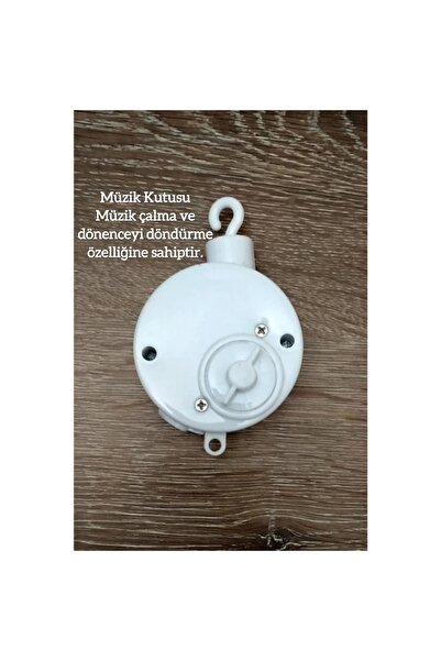 FN Sincap ve Kuş Figürlü Keçe Bebek Dönencesi – Çiçekli Pastel Renk Beşik Süsü, Kız Bebek Odası Dekoru