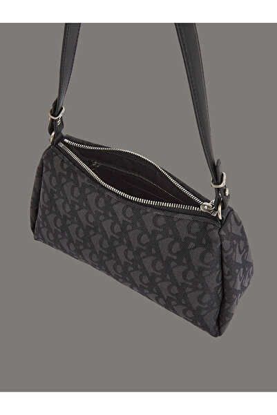 Calvin Klein Convertible Logo Jacquard Shoulder Bag