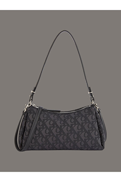Calvin Klein Convertible Logo Jacquard Shoulder Bag