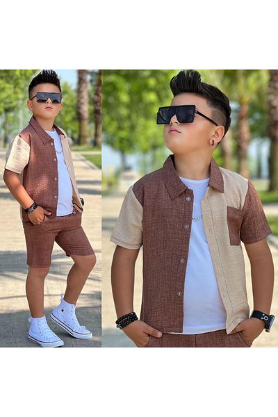 KOKOŞ BEBEK Double Color Style Linen Suit