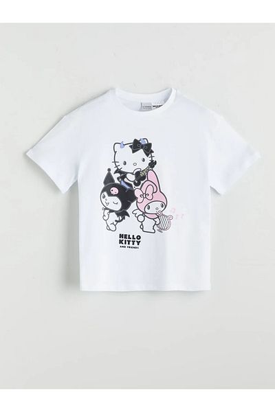 LC Waikiki Lcw kids white crewneck hello kitty Printed girls' t-shirt and leggings