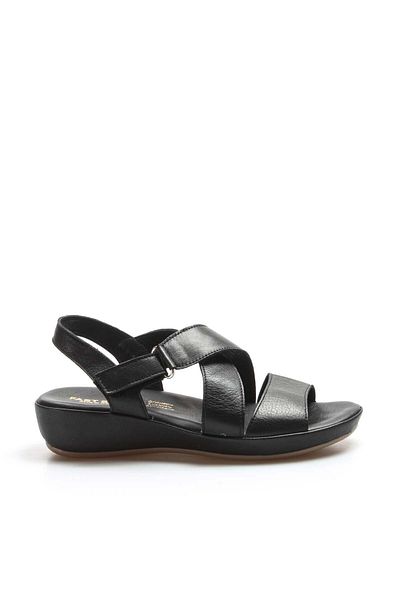FAST STEP Sandale de damă din piele confortabile de vară ocazional zilnic Negru 864zar05